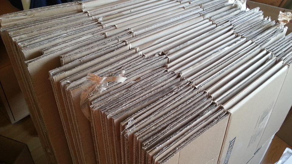 stacks of cardboard boxes