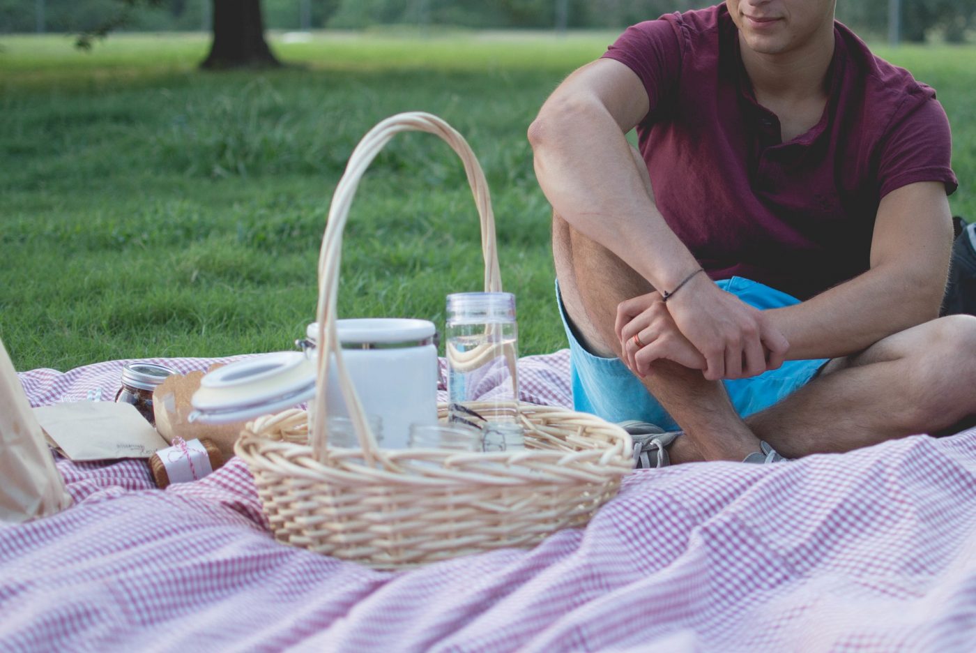 man at a picnic