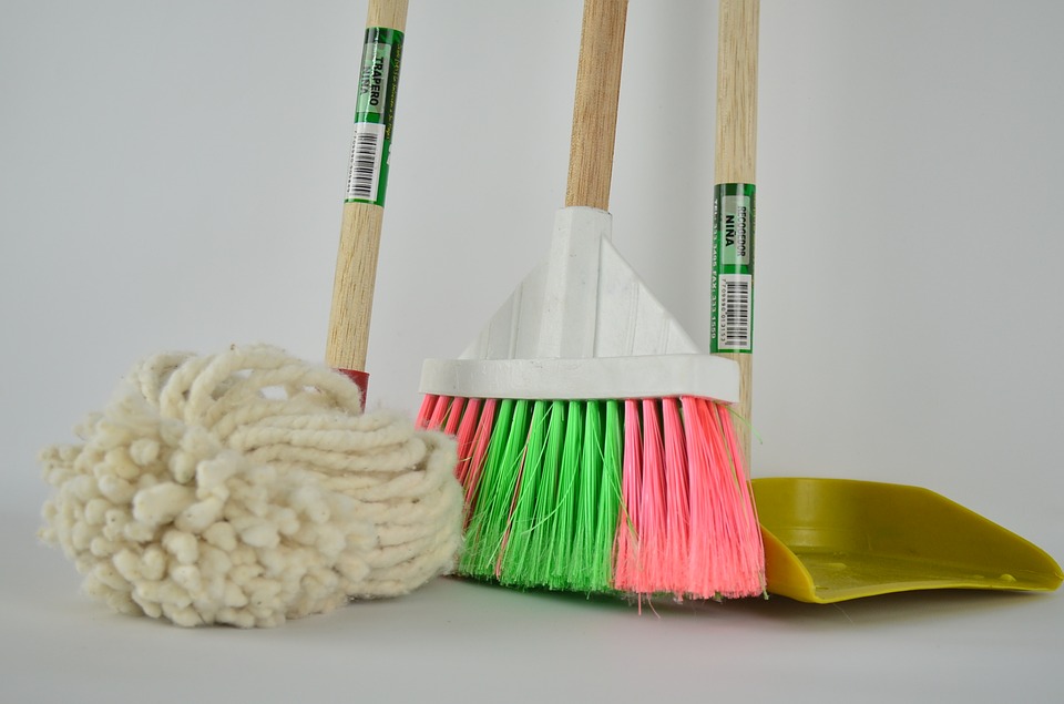 Cleaning Supplies - Broom, Mop