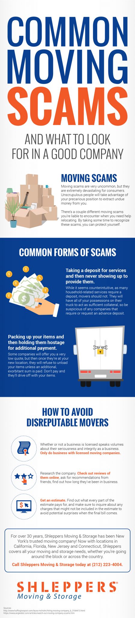 Common Moving Scams Infographic