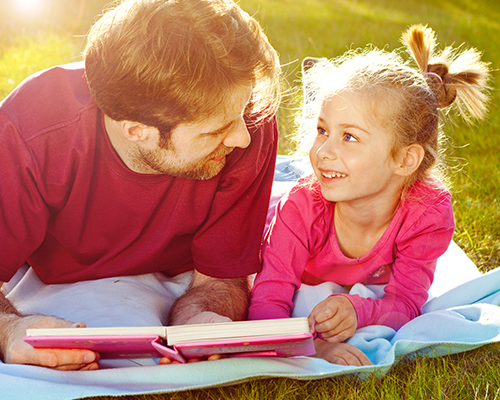 happy child with father