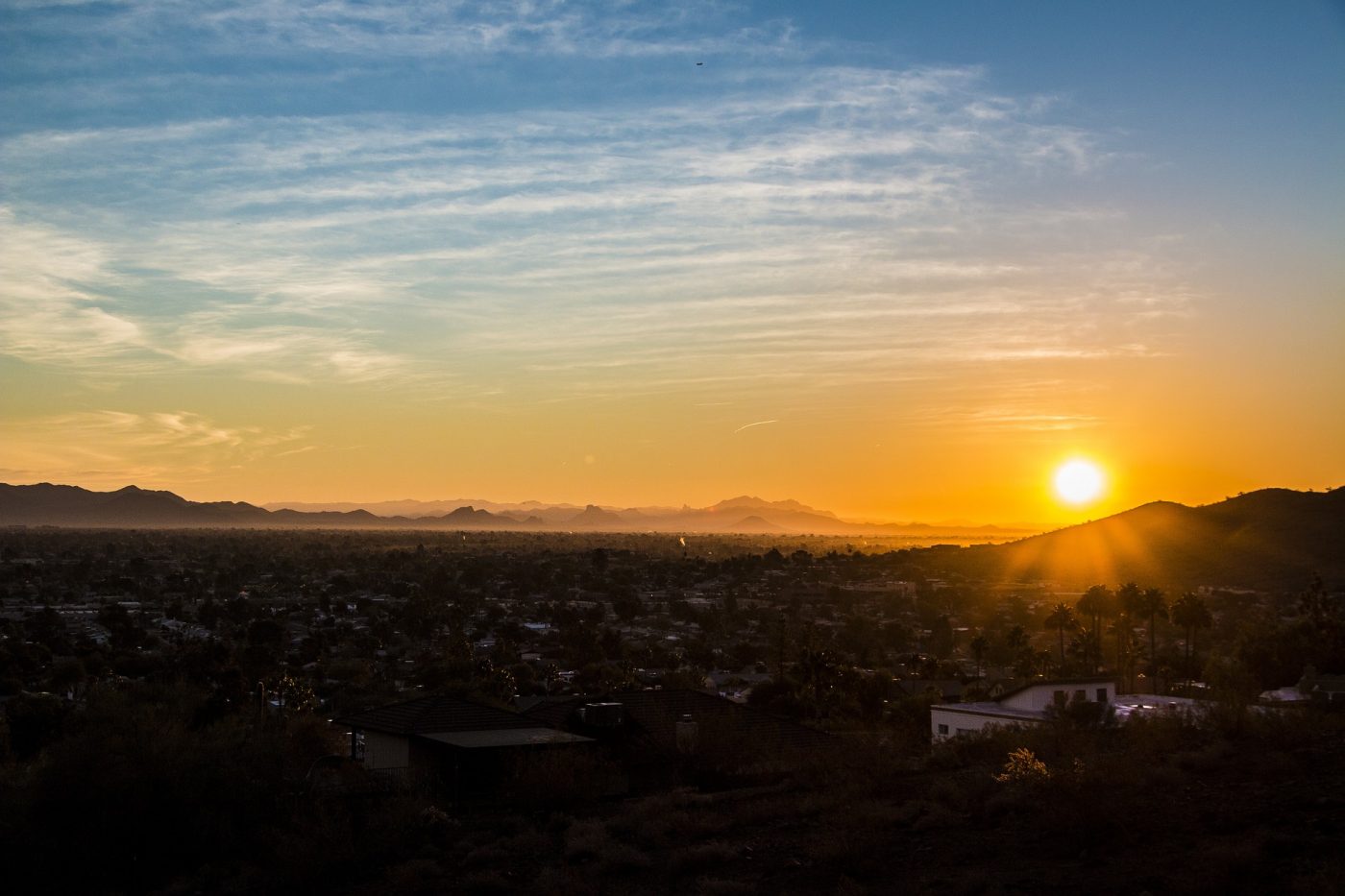 Sunset Over Neighborhood