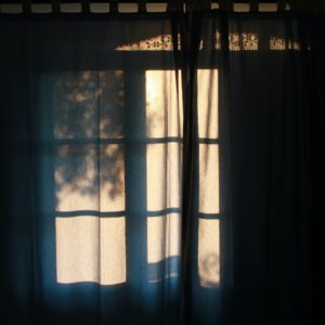 window with drapes