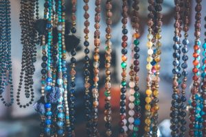 multicolored beaded necklaces