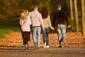 friends walking