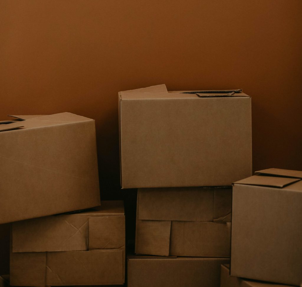 cardboard boxes