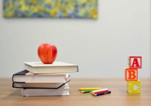 books on a desk